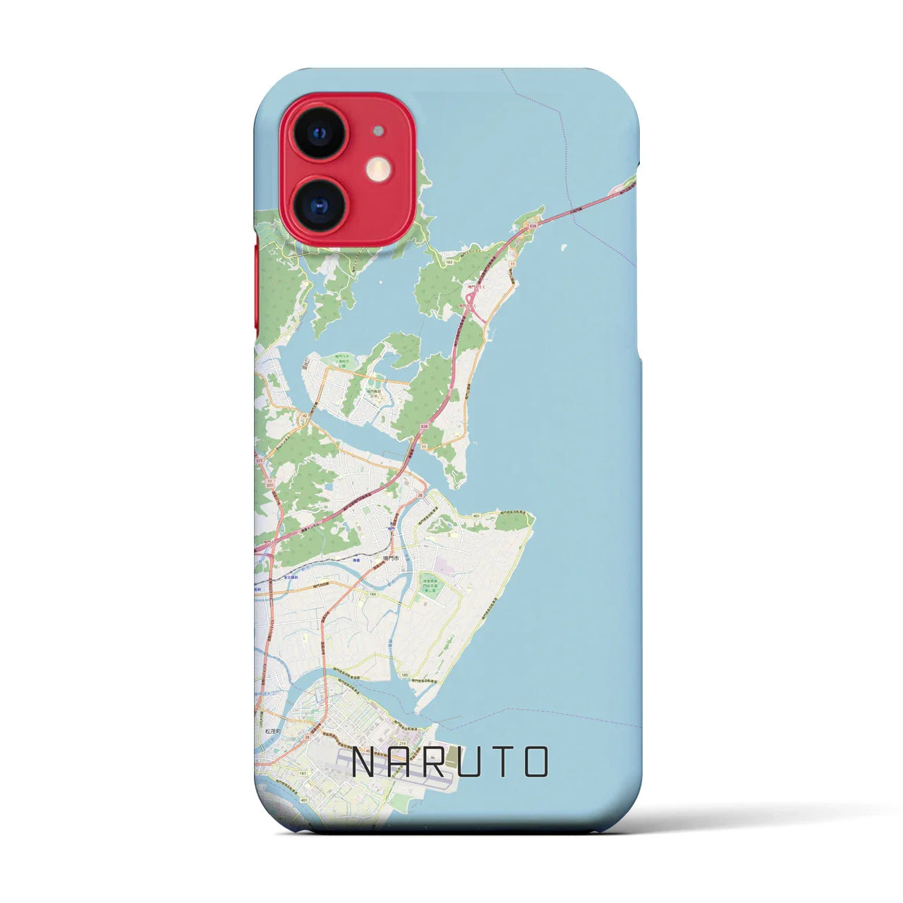 【鳴門(徳島県)】地図柄iPhoneケース(バックカバータイプ)