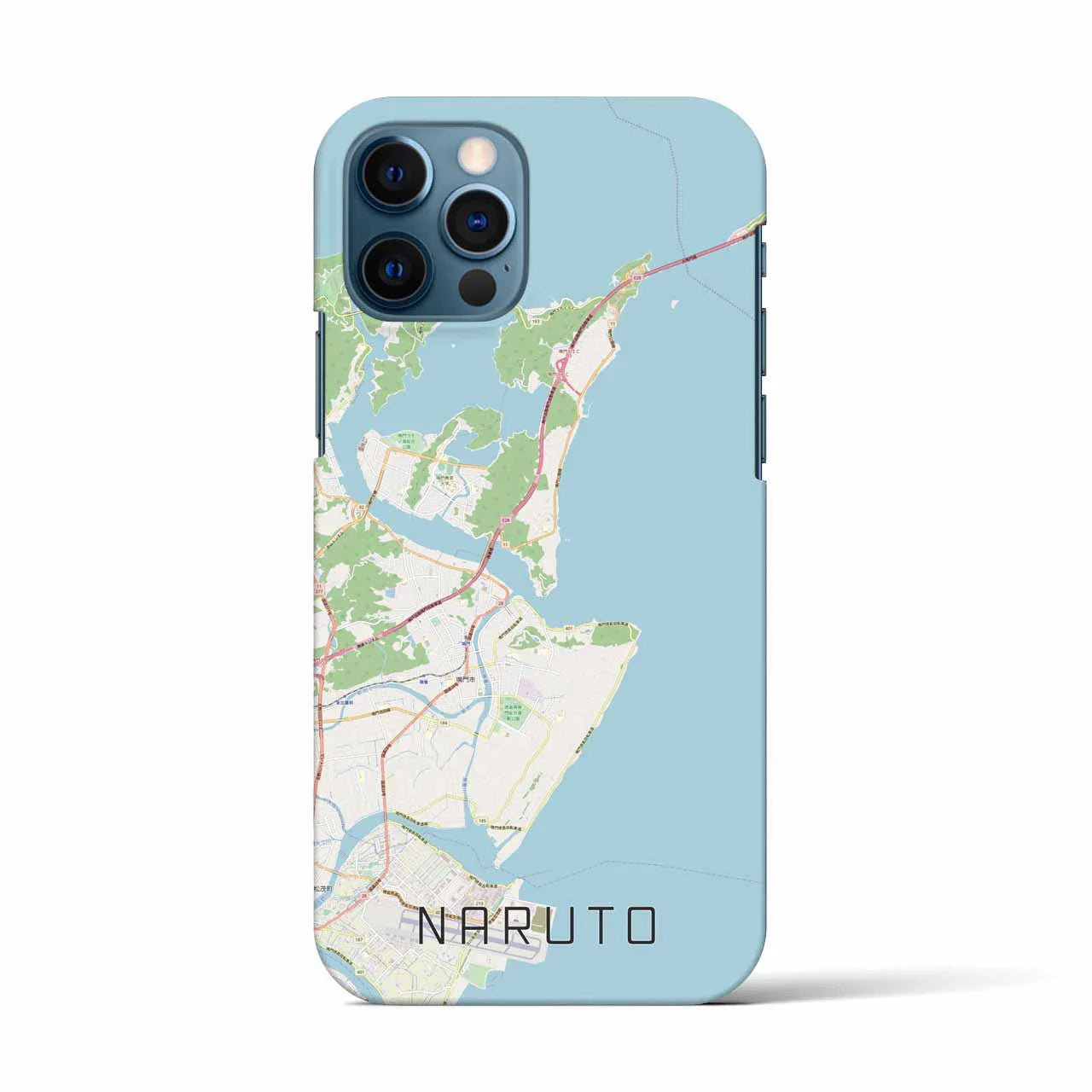 【鳴門(徳島県)】地図柄iPhoneケース(バックカバータイプ)
