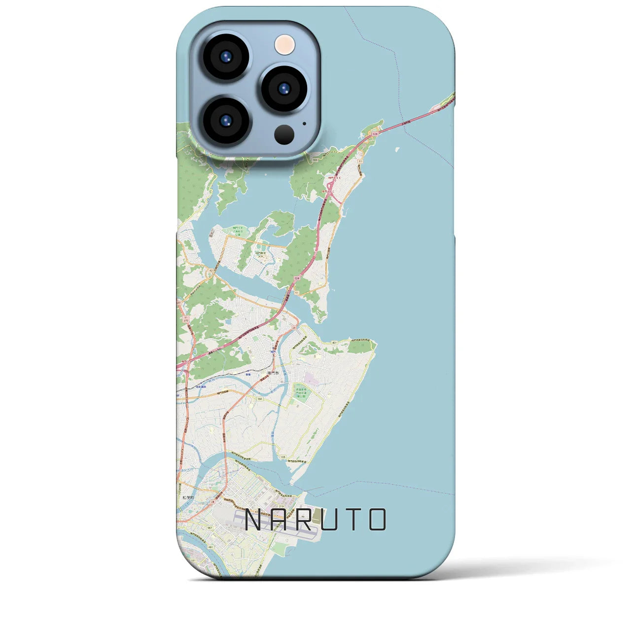 【鳴門(徳島県)】地図柄iPhoneケース(バックカバータイプ)