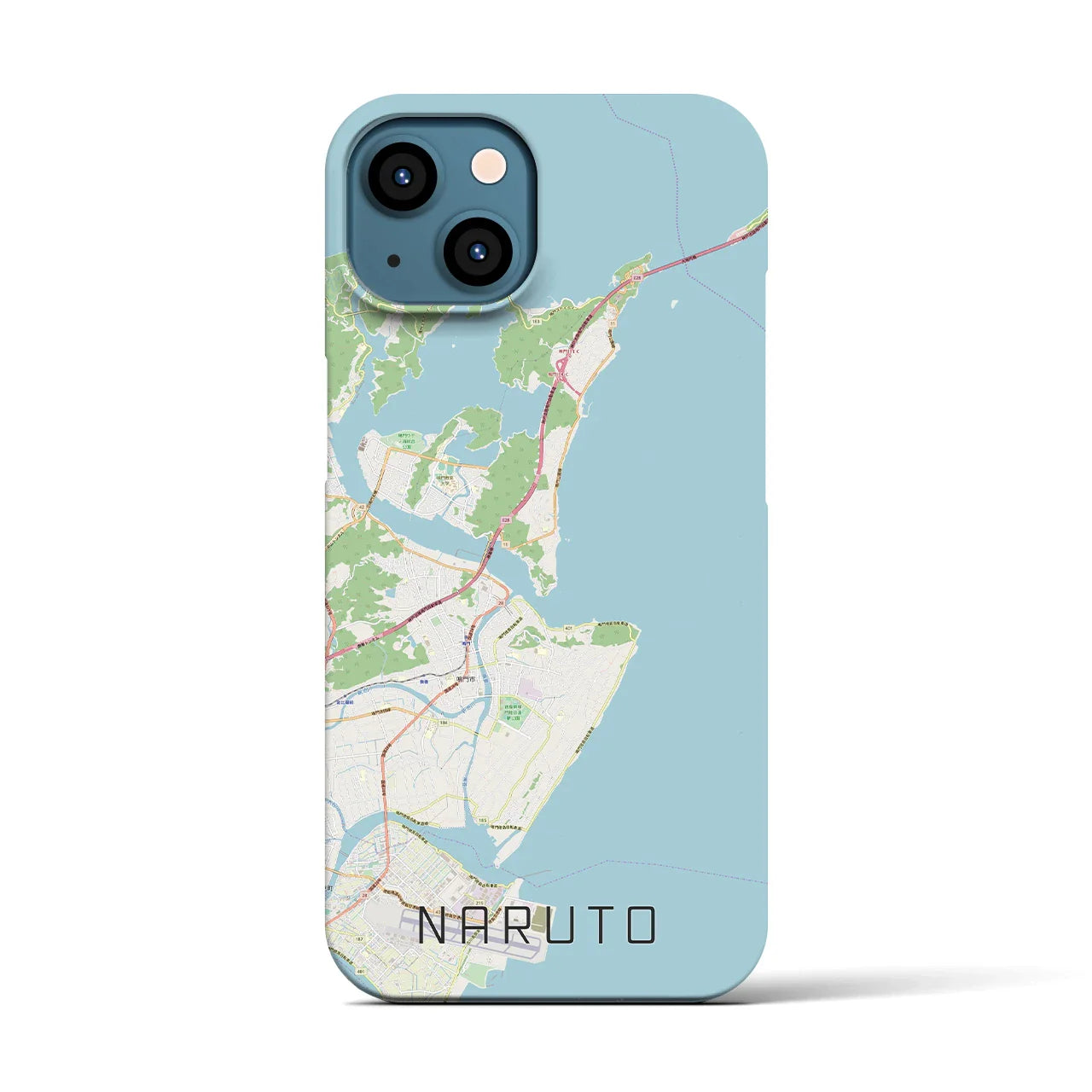 【鳴門(徳島県)】地図柄iPhoneケース(バックカバータイプ)