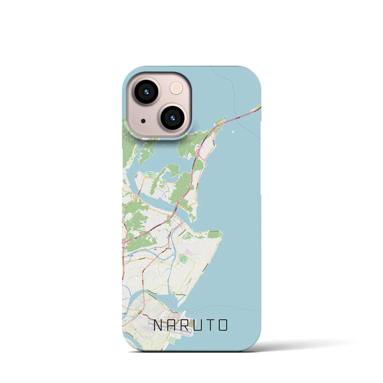 【鳴門(徳島県)】地図柄iPhoneケース(バックカバータイプ)