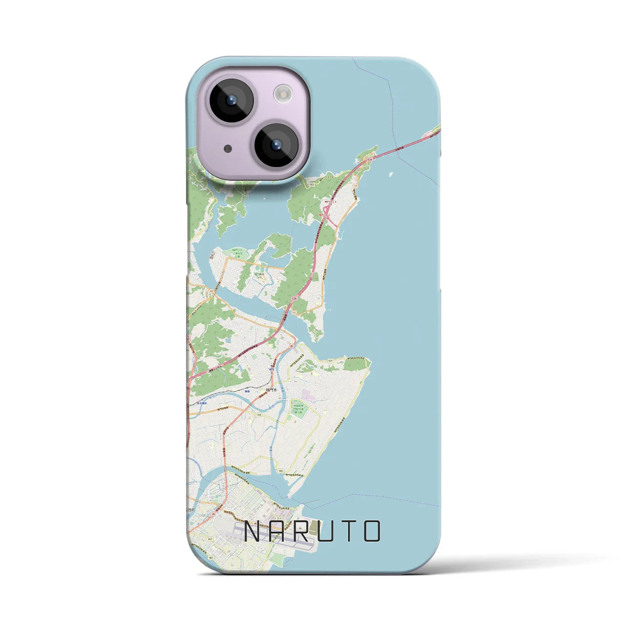 【鳴門(徳島県)】地図柄iPhoneケース(バックカバータイプ)