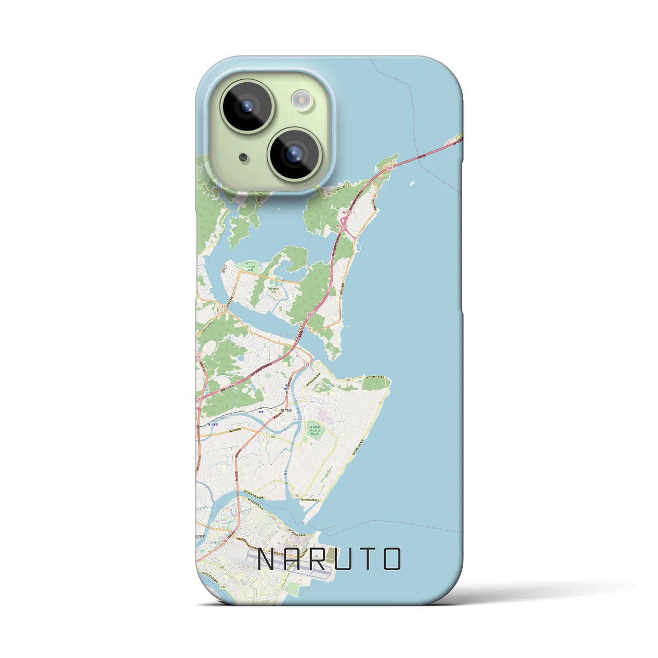 【鳴門(徳島県)】地図柄iPhoneケース(バックカバータイプ)