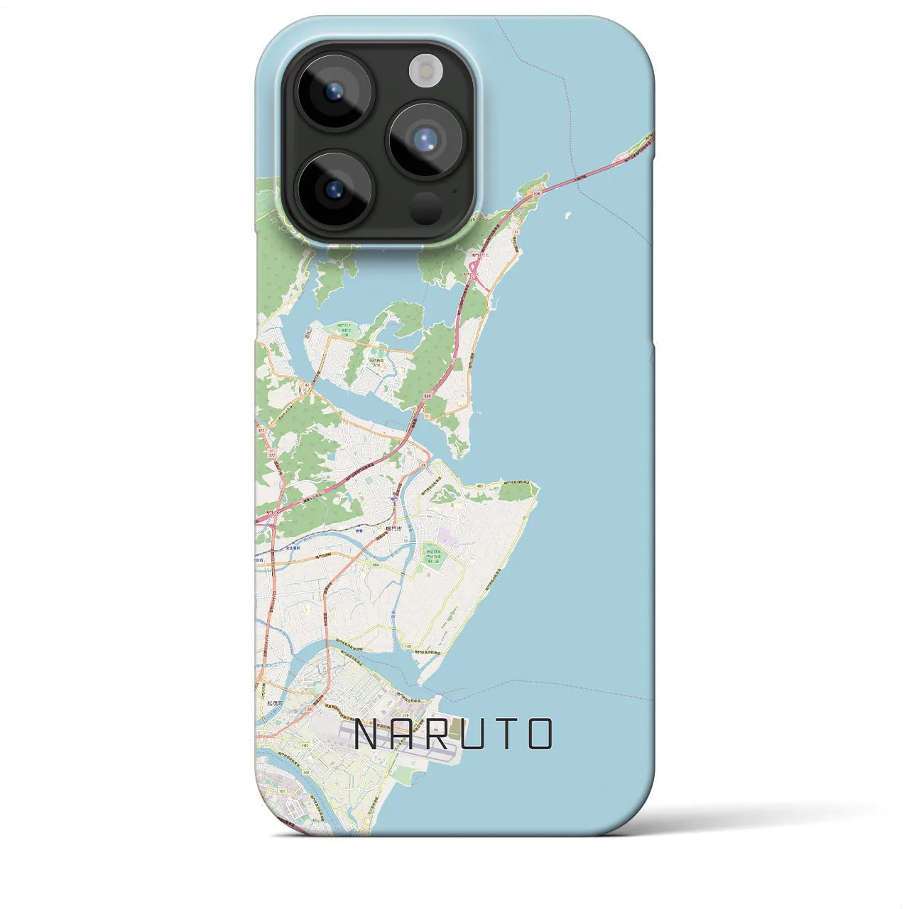 【鳴門(徳島県)】地図柄iPhoneケース(バックカバータイプ)