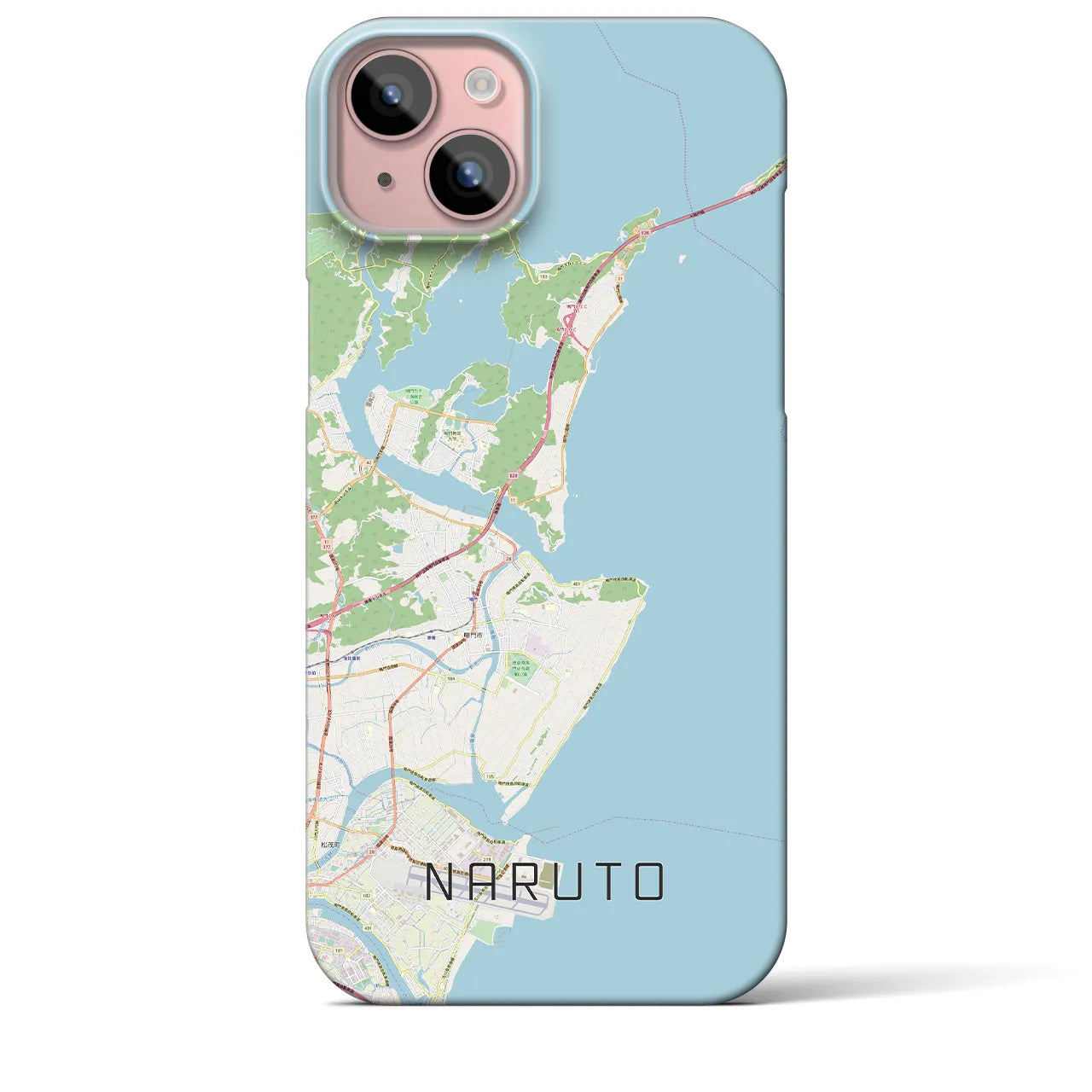 【鳴門(徳島県)】地図柄iPhoneケース(バックカバータイプ)