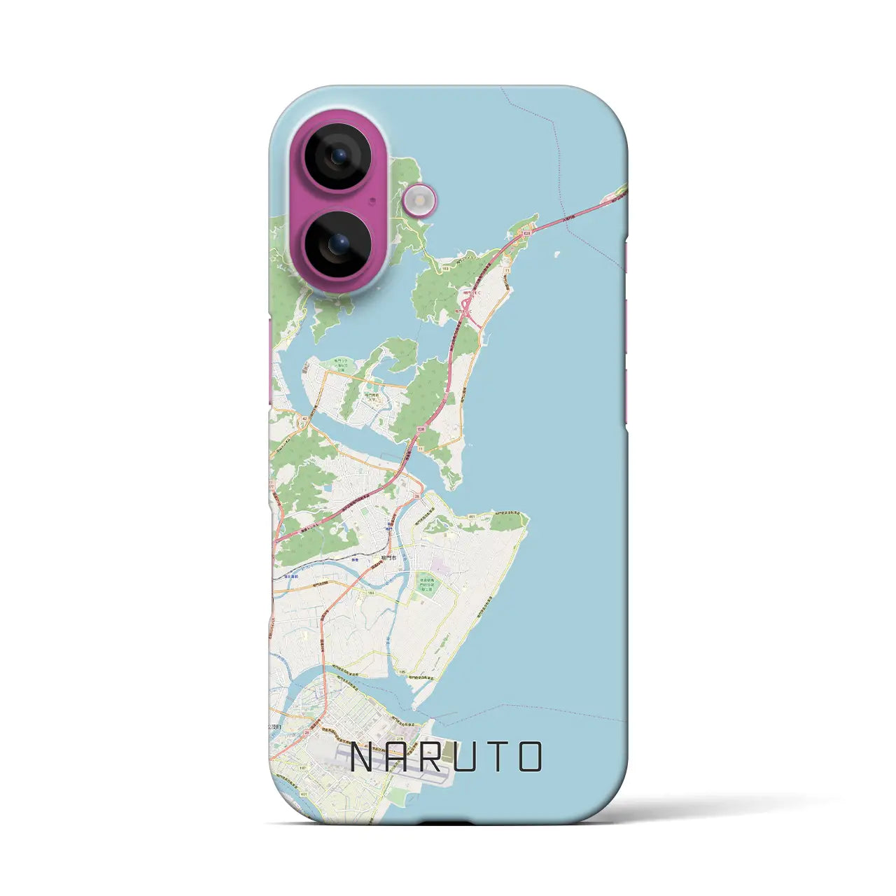 【鳴門(徳島県)】地図柄iPhoneケース(バックカバータイプ)