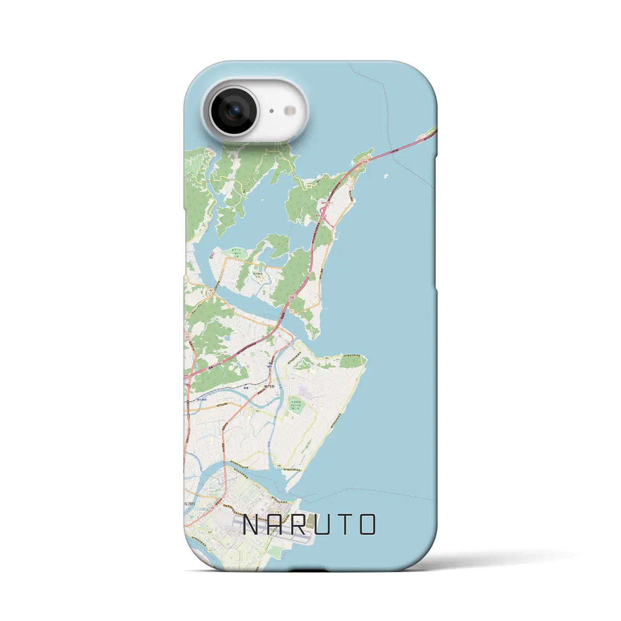 【鳴門(徳島県)】地図柄iPhoneケース(バックカバータイプ)