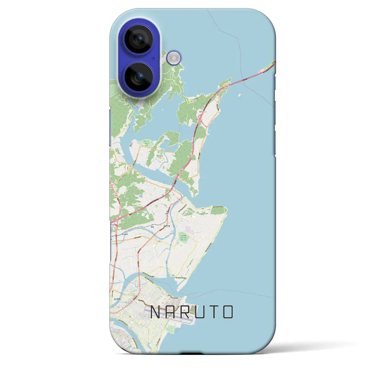 【鳴門(徳島県)】地図柄iPhoneケース(バックカバータイプ)ナチュラル・iPhone 16 Pro Max 用