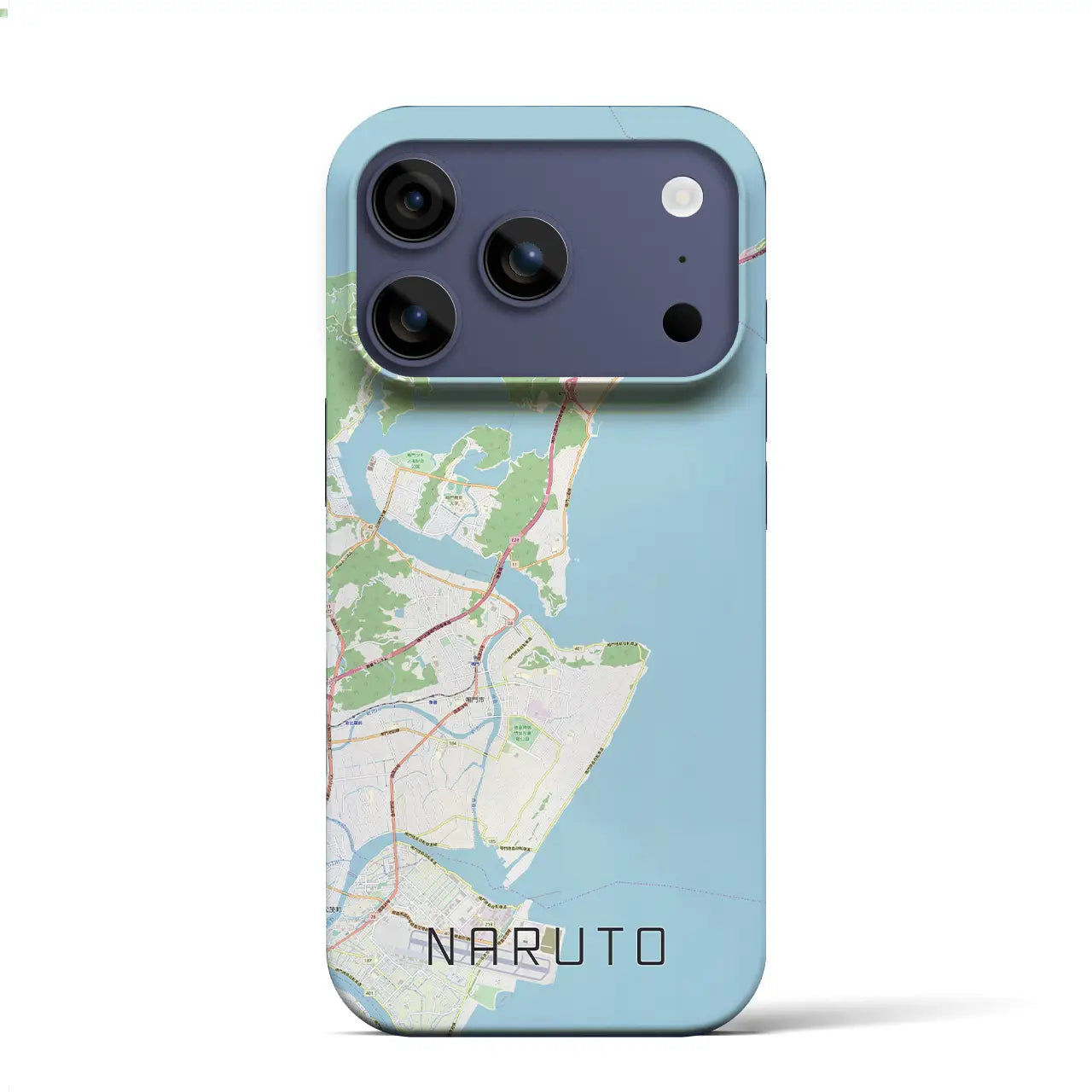 【鳴門(徳島県)】地図柄iPhoneケース(バックカバータイプ)