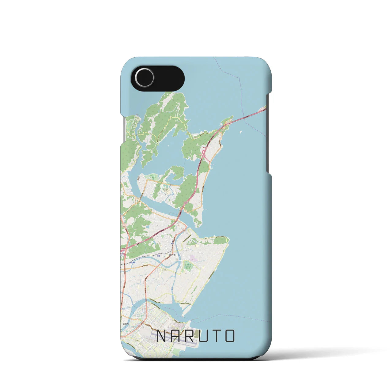 【鳴門(徳島県)】地図柄iPhoneケース(バックカバータイプ)