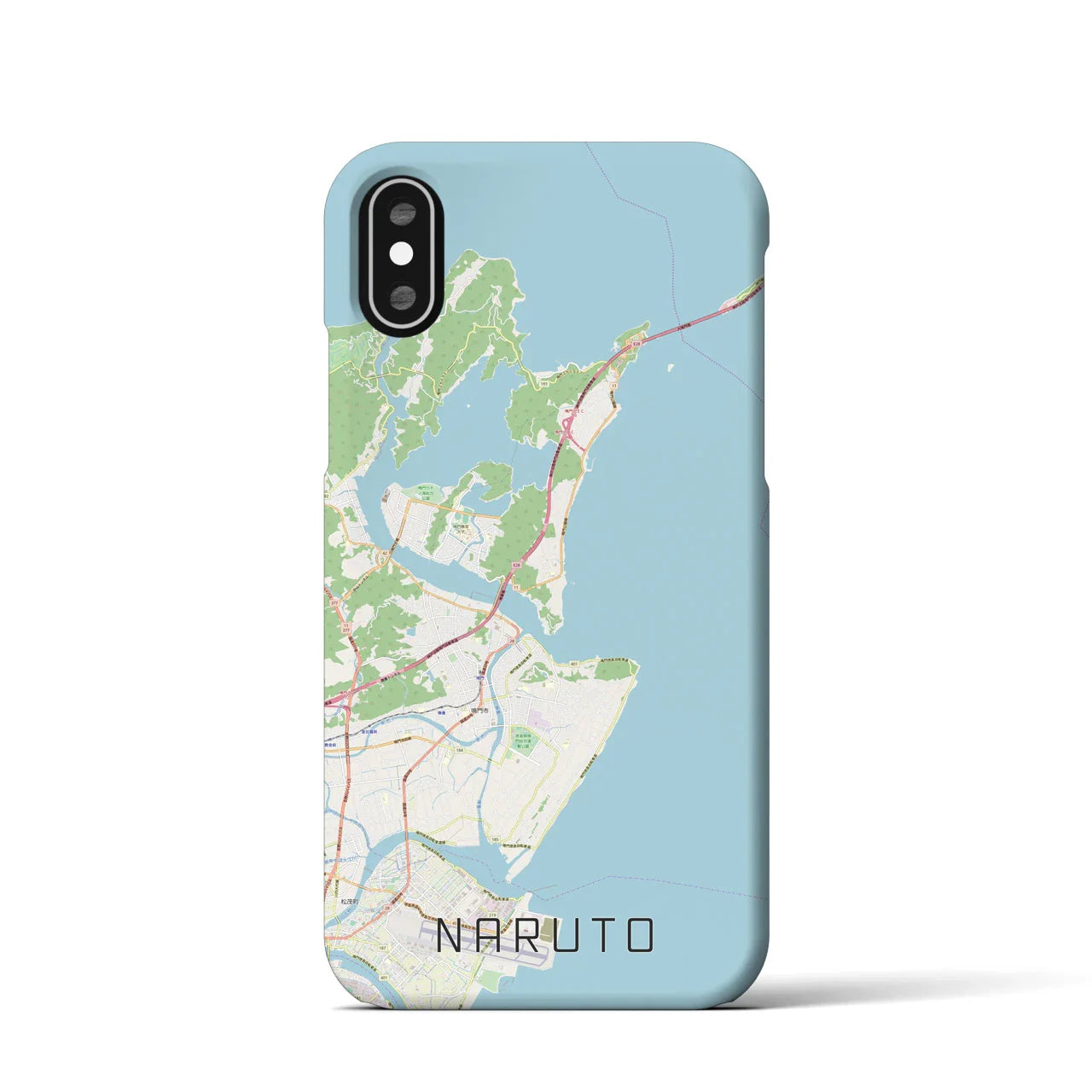 【鳴門(徳島県)】地図柄iPhoneケース(バックカバータイプ)
