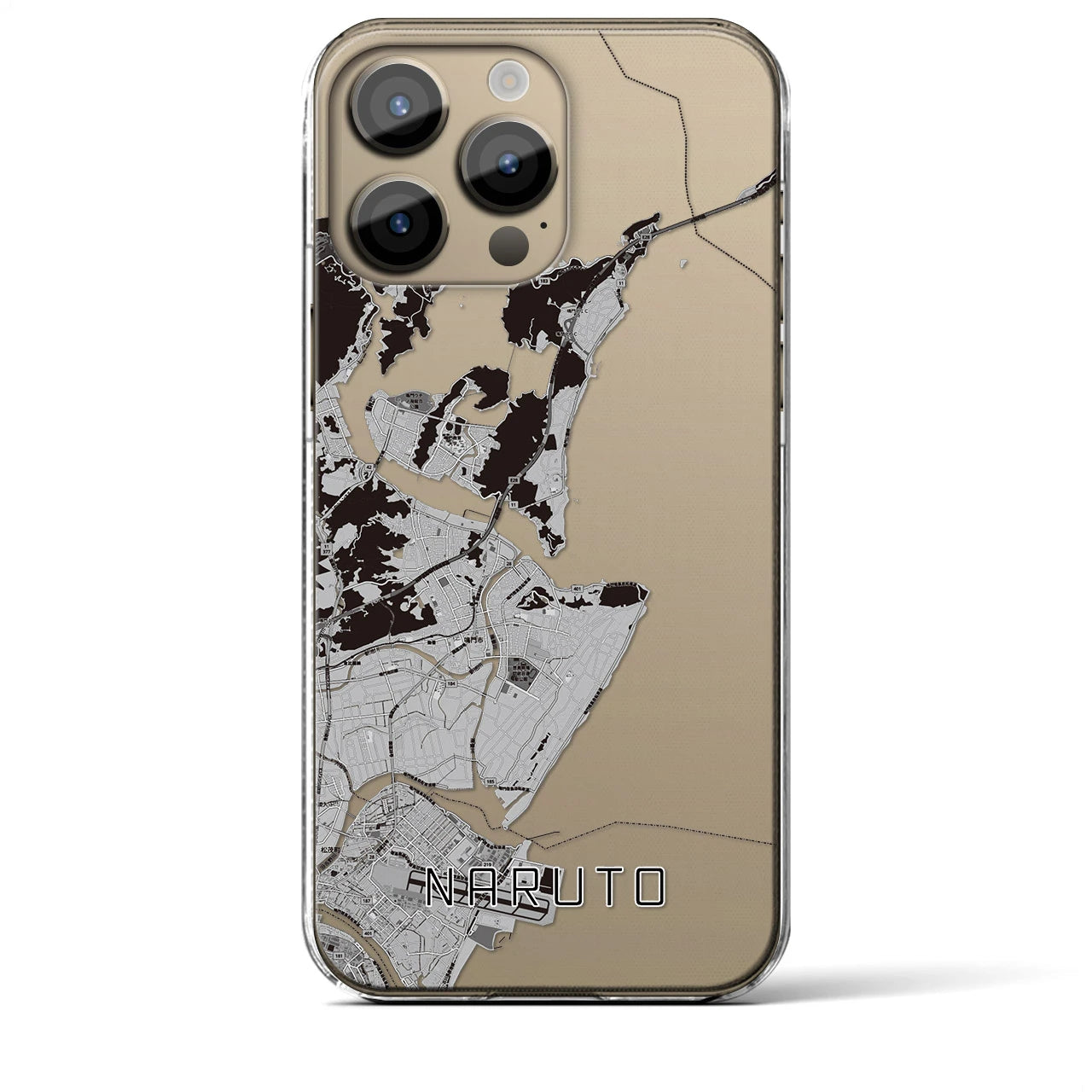 【鳴門(徳島県)】地図柄iPhoneケース(クリアタイプ)