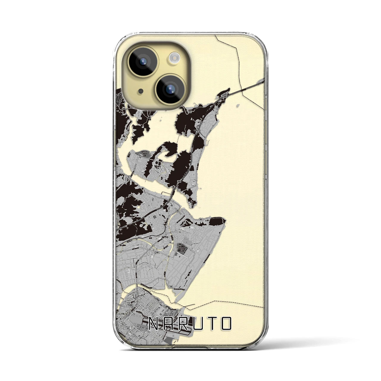 【鳴門(徳島県)】地図柄iPhoneケース(クリアタイプ)