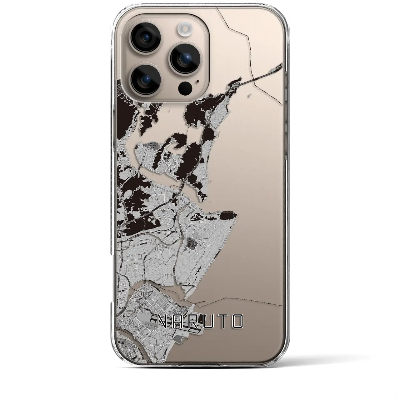 【鳴門(徳島県)】地図柄iPhoneケース(クリアタイプ)