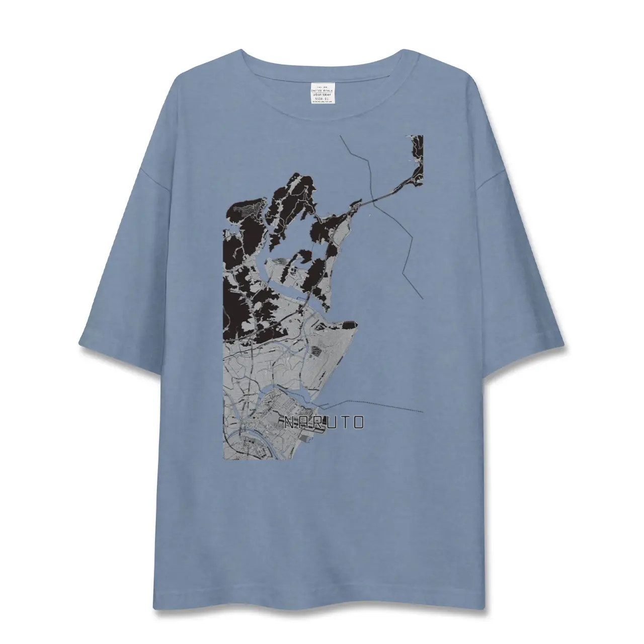 【鳴門(徳島県)】地図柄ビッグシルエットTシャツ