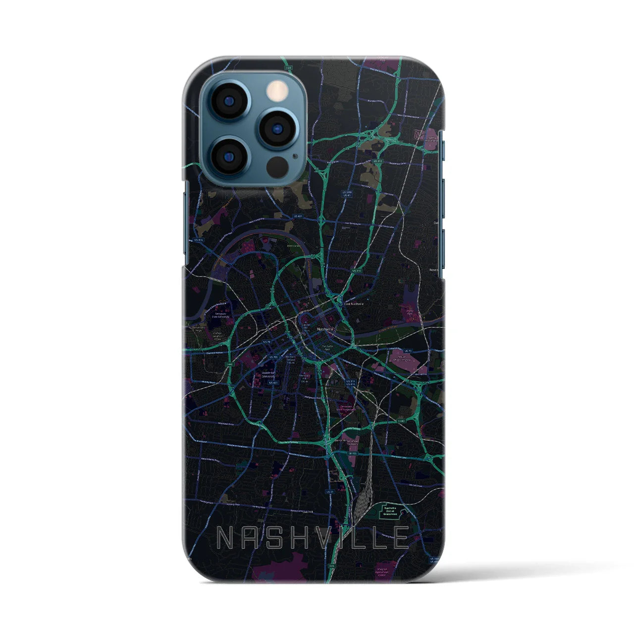【ナッシュビル(アメリカ)】地図柄iPhoneケース(バックカバータイプ)