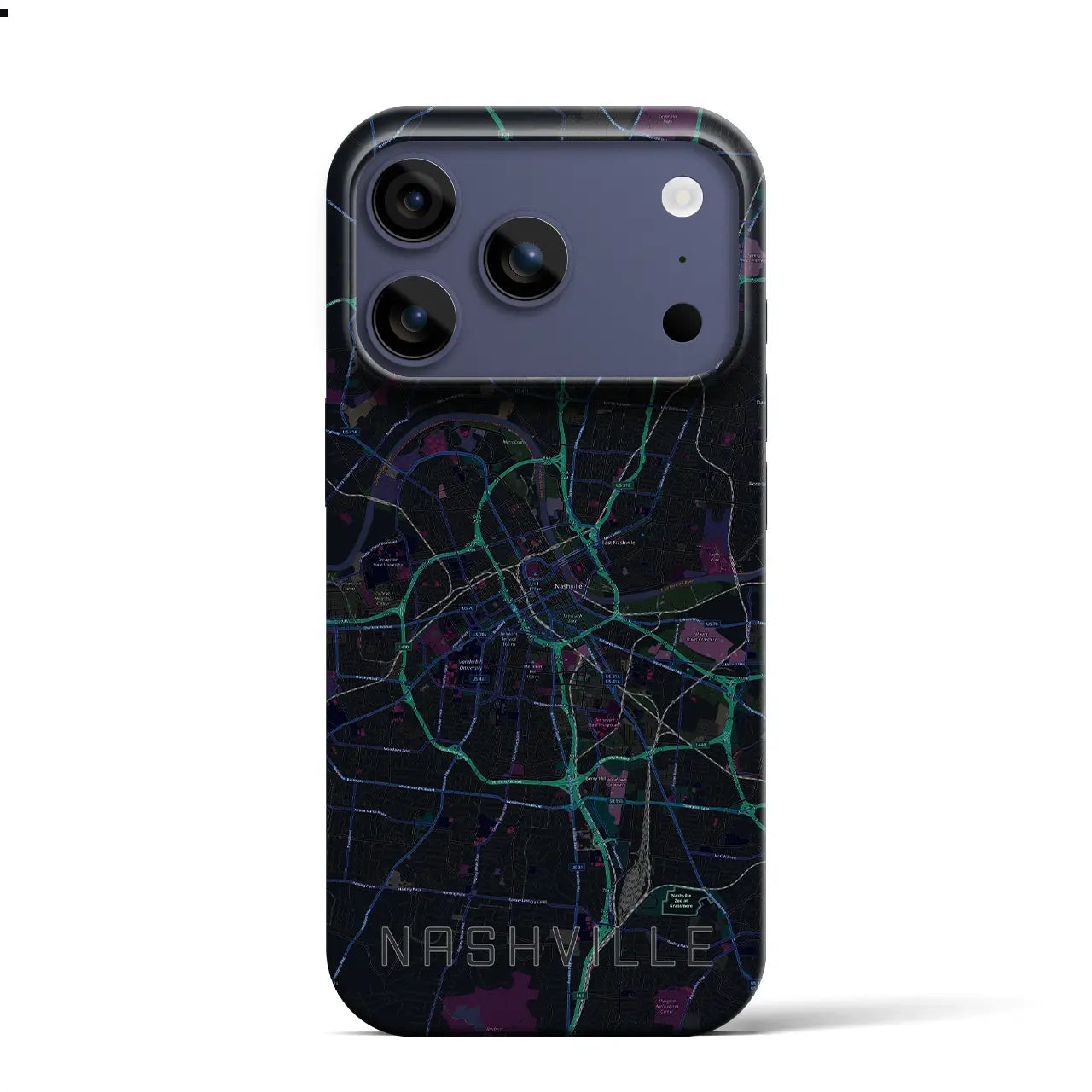 【ナッシュビル(アメリカ)】地図柄iPhoneケース(バックカバータイプ)