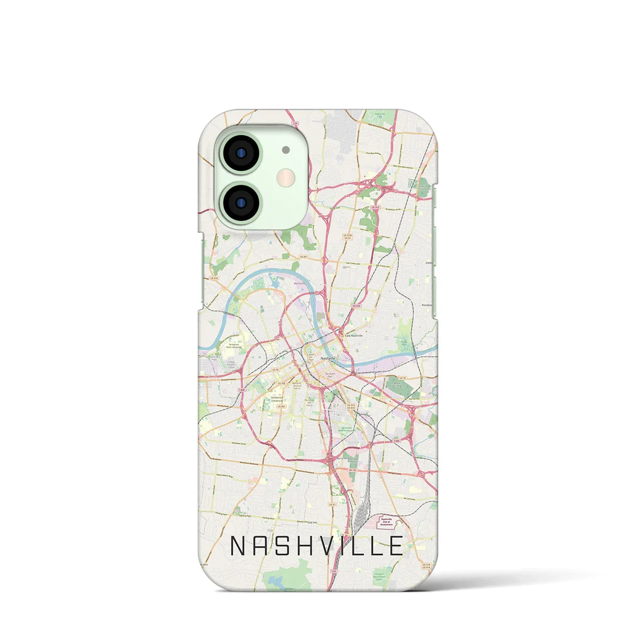 【ナッシュビル(アメリカ)】地図柄iPhoneケース(バックカバータイプ)
