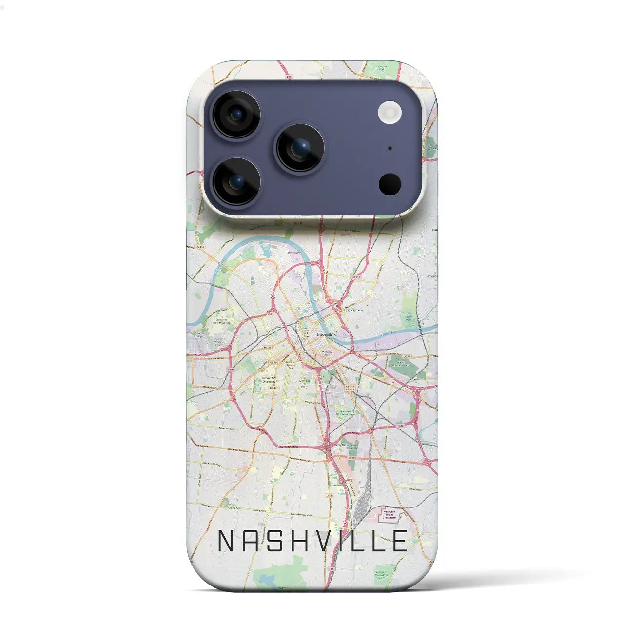 【ナッシュビル(アメリカ)】地図柄iPhoneケース(バックカバータイプ)