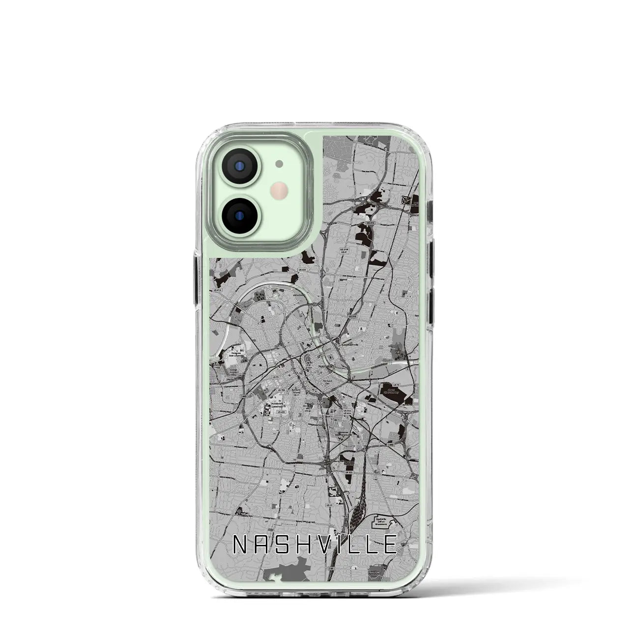 【ナッシュビル(アメリカ)】地図柄iPhoneケース(MagSafeタイプ)