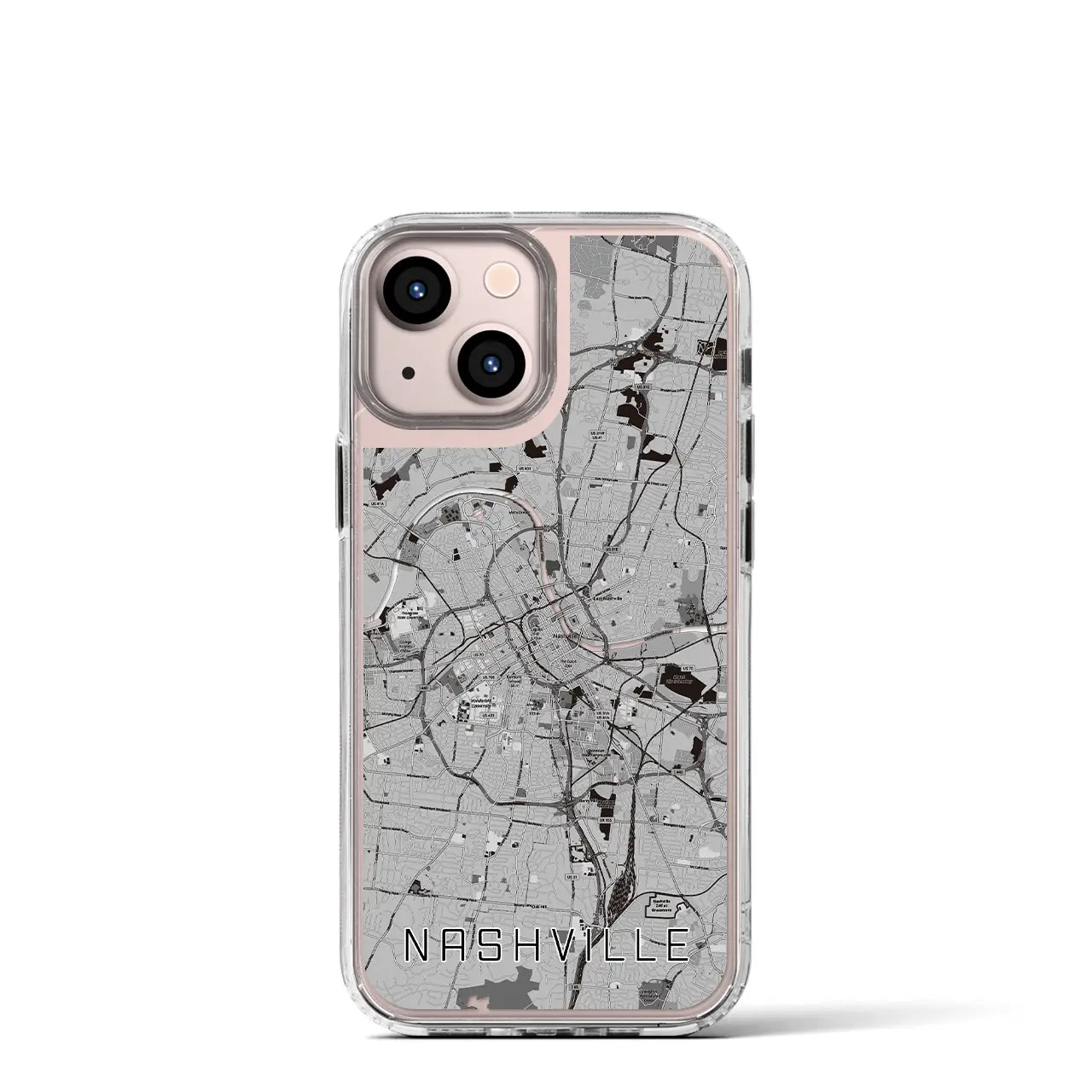 【ナッシュビル(アメリカ)】地図柄iPhoneケース(MagSafeタイプ)