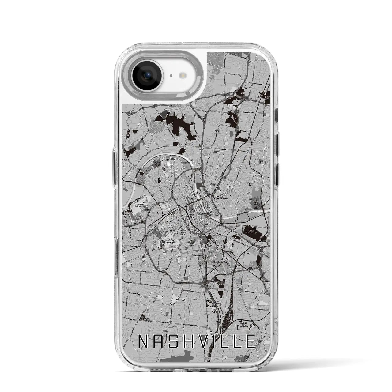 【ナッシュビル(アメリカ)】地図柄iPhoneケース(MagSafeタイプ)