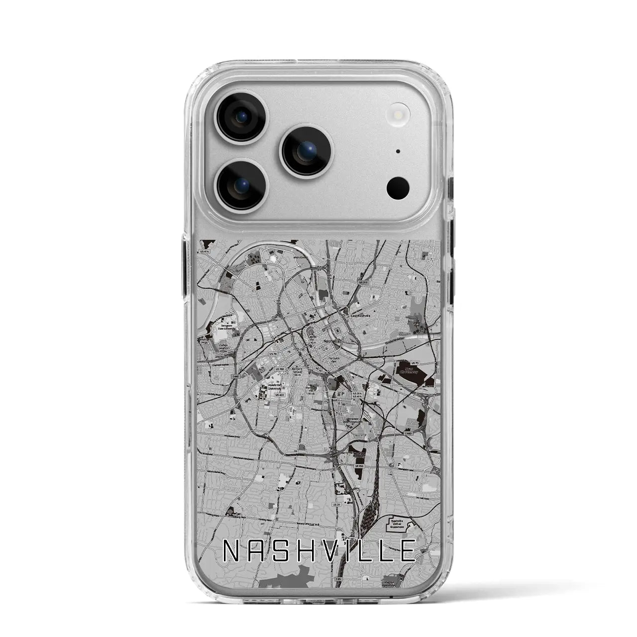 【ナッシュビル(アメリカ)】地図柄iPhoneケース(MagSafeタイプ)