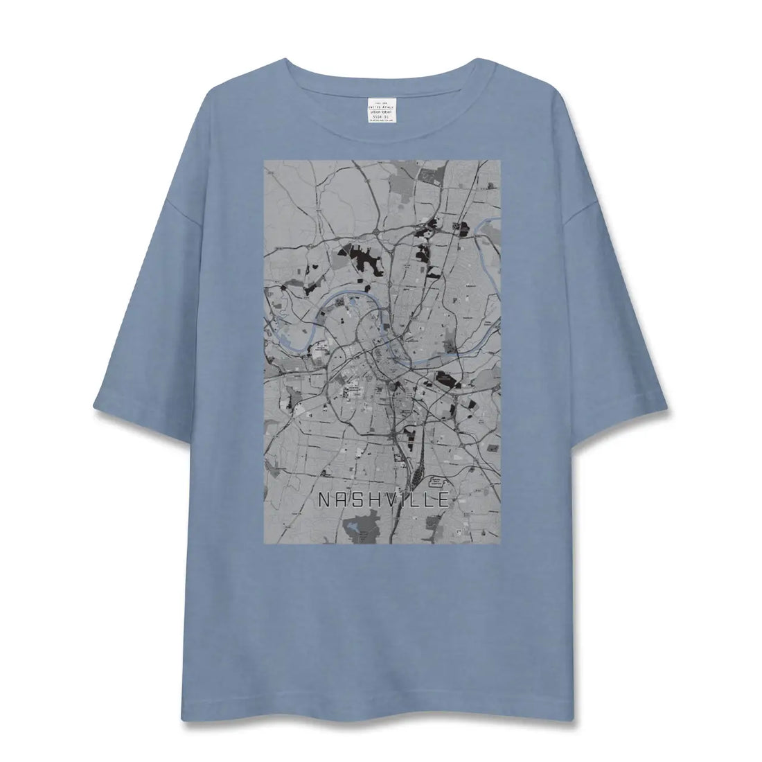 【ナッシュビル(アメリカ)】地図柄ビッグシルエットTシャツ