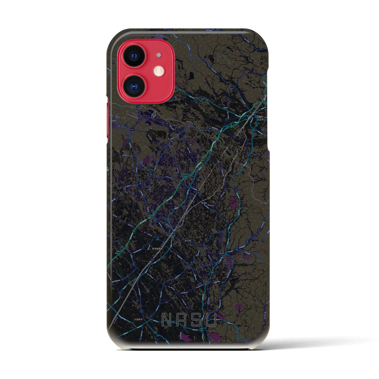 【那須(栃木県)】地図柄iPhoneケース(バックカバータイプ)