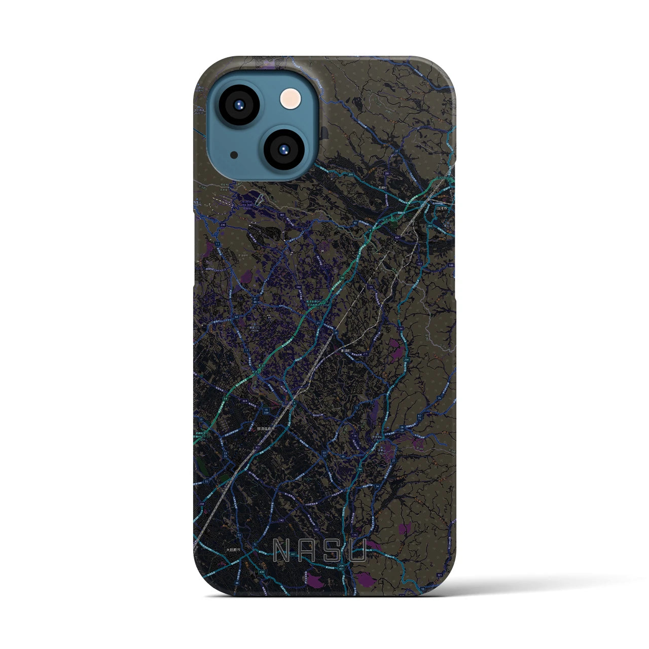 【那須(栃木県)】地図柄iPhoneケース(バックカバータイプ)