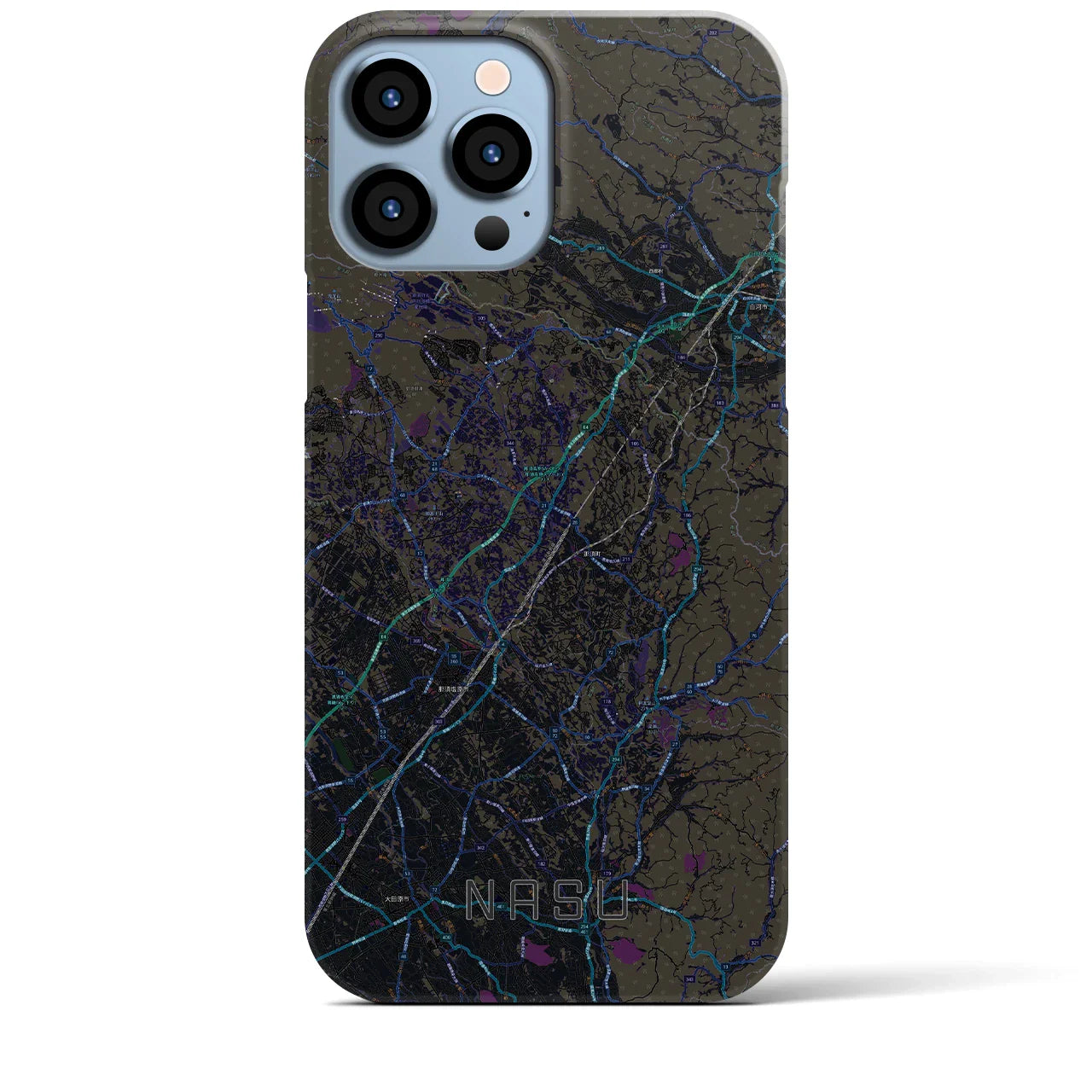 【那須(栃木県)】地図柄iPhoneケース(バックカバータイプ)