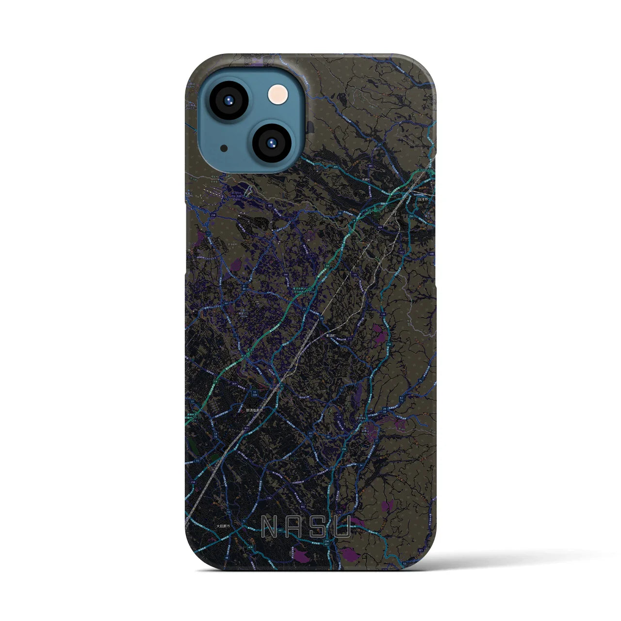 【那須(栃木県)】地図柄iPhoneケース(バックカバータイプ)