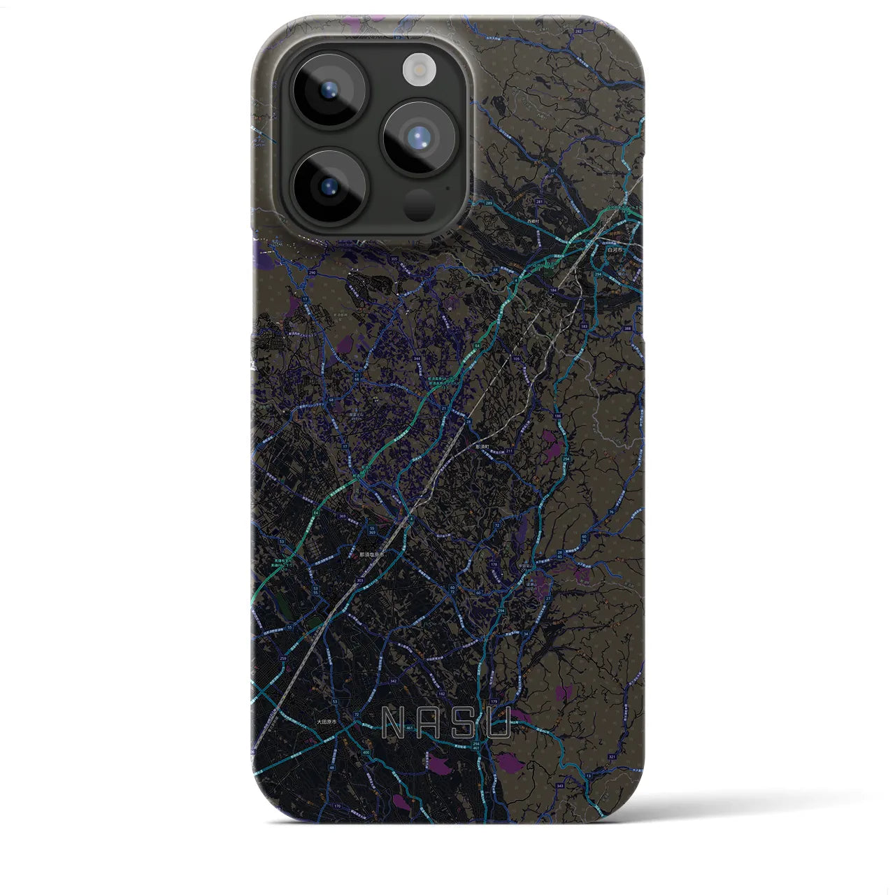 【那須(栃木県)】地図柄iPhoneケース(バックカバータイプ)