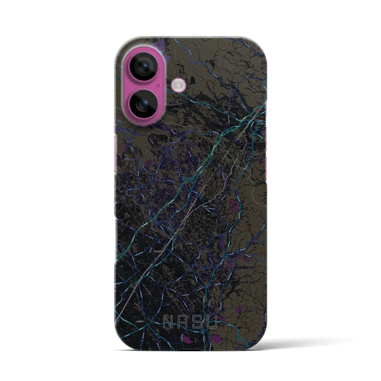 【那須(栃木県)】地図柄iPhoneケース(バックカバータイプ)