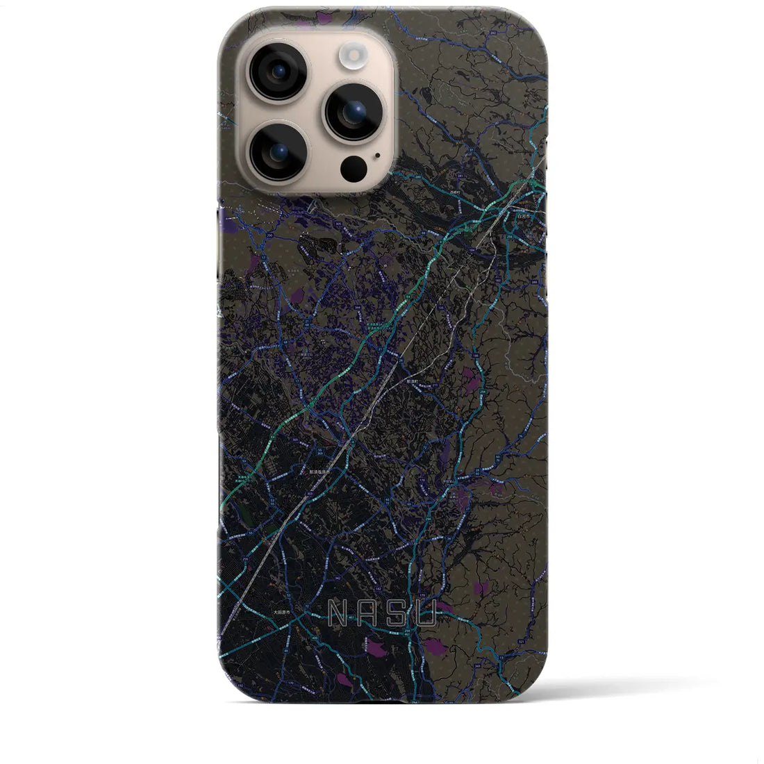 【那須(栃木県)】地図柄iPhoneケース(バックカバータイプ)