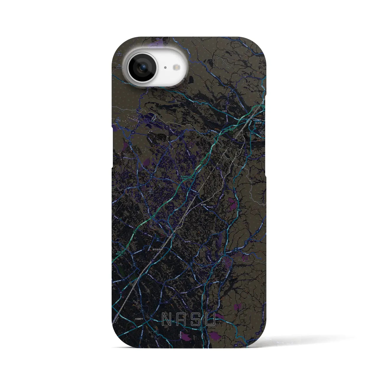 【那須(栃木県)】地図柄iPhoneケース(バックカバータイプ)