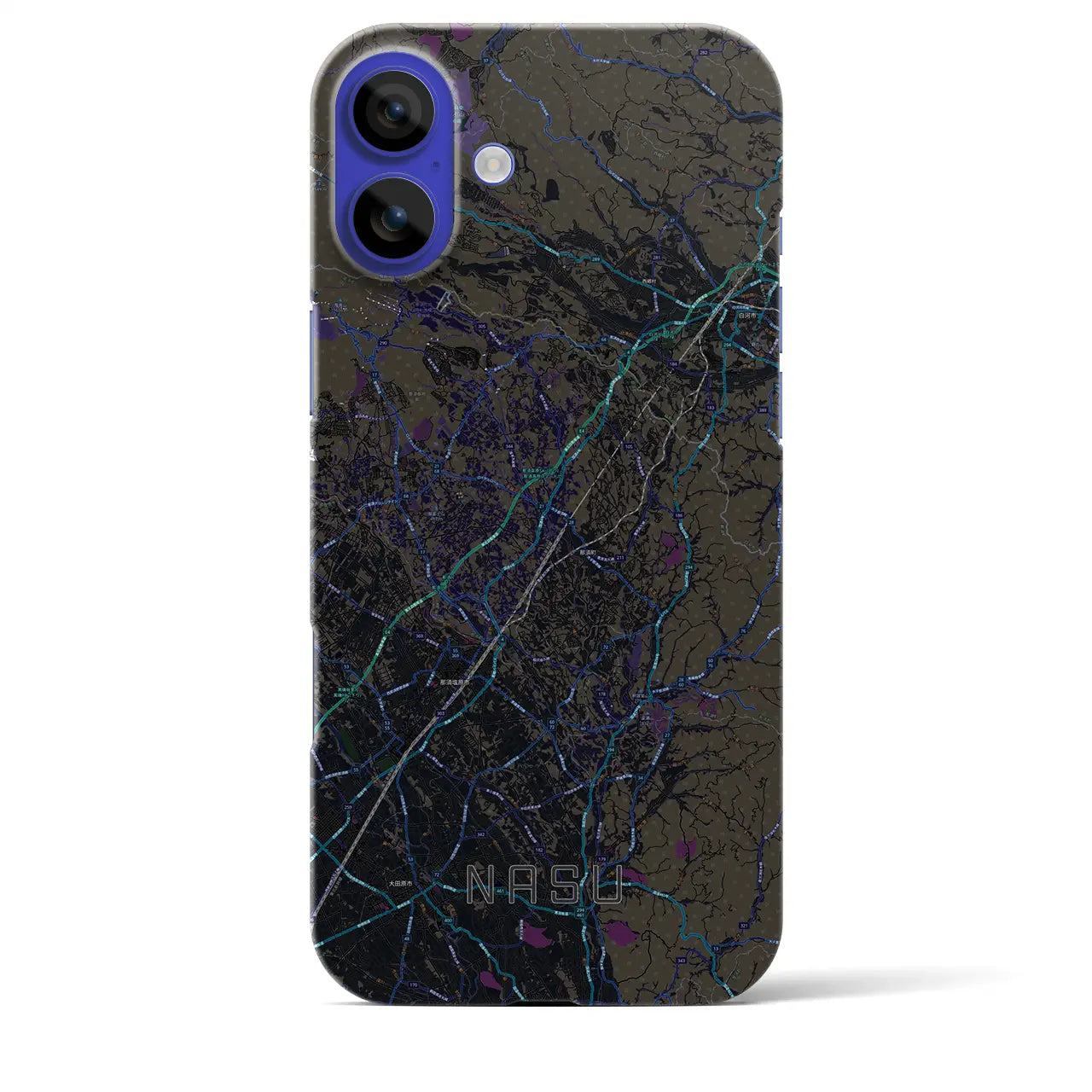 【那須(栃木県)】地図柄iPhoneケース(バックカバータイプ)