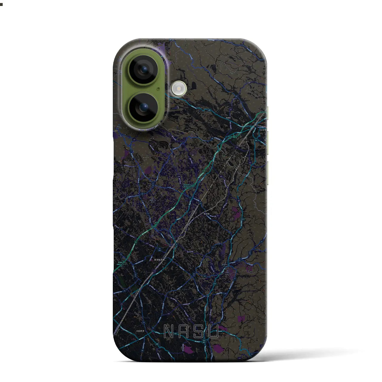 【那須(栃木県)】地図柄iPhoneケース(バックカバータイプ)