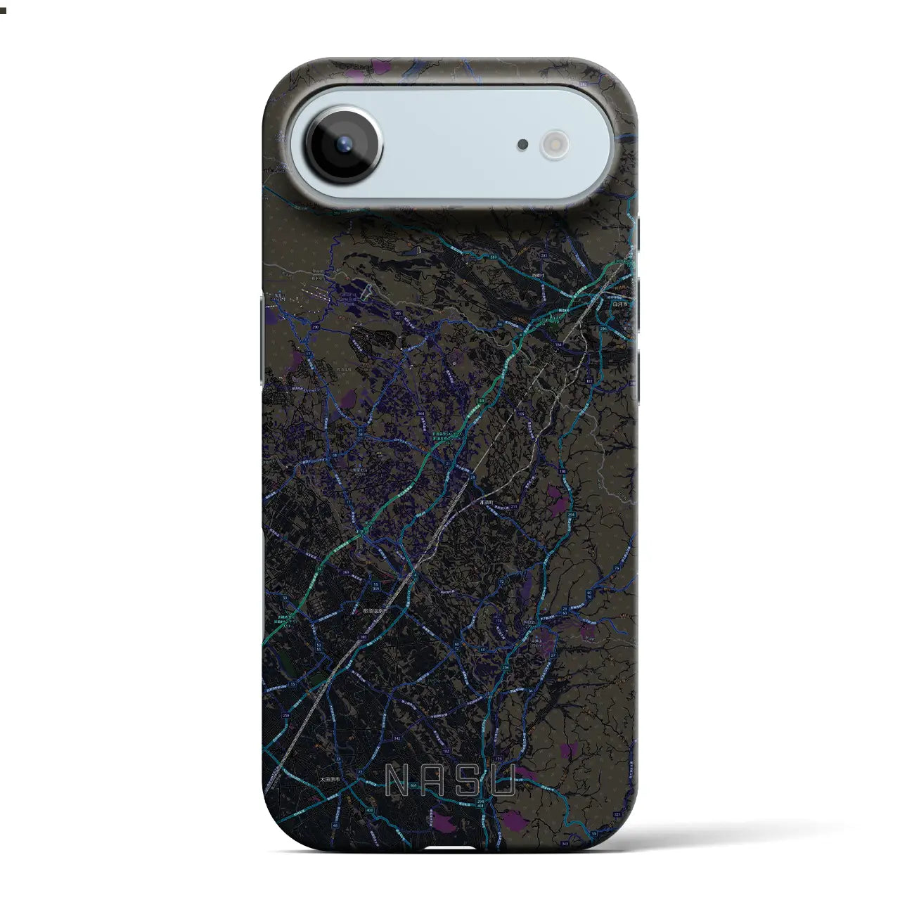 【那須(栃木県)】地図柄iPhoneケース(バックカバータイプ)