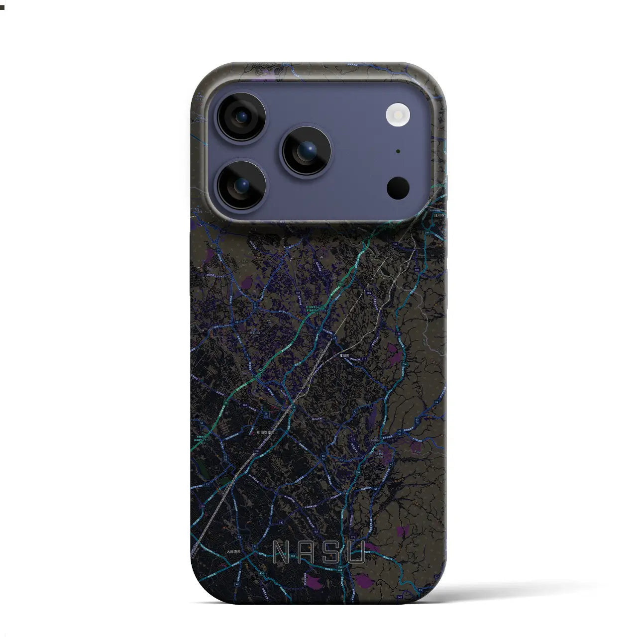 【那須(栃木県)】地図柄iPhoneケース(バックカバータイプ)