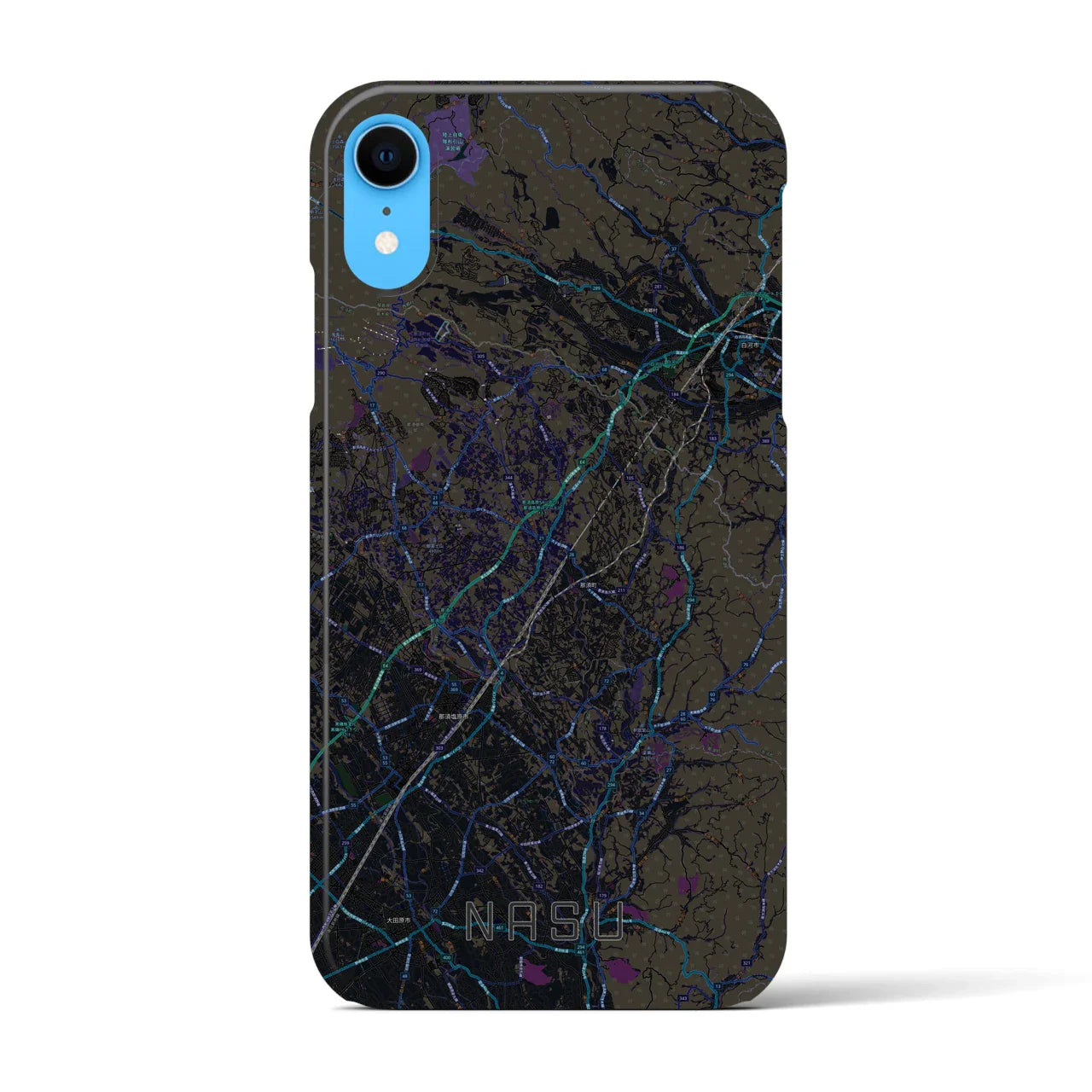 【那須(栃木県)】地図柄iPhoneケース(バックカバータイプ)