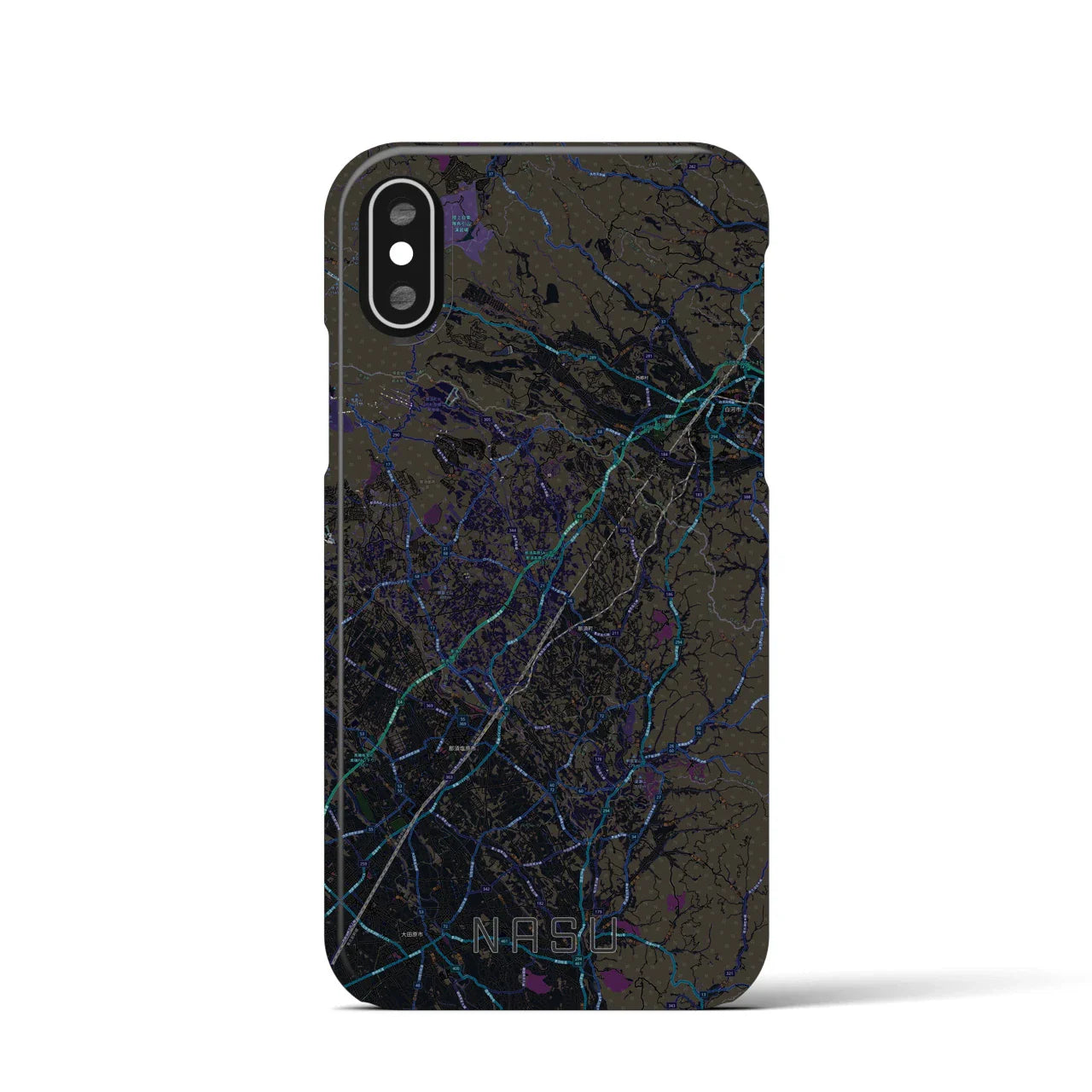 【那須(栃木県)】地図柄iPhoneケース(バックカバータイプ)