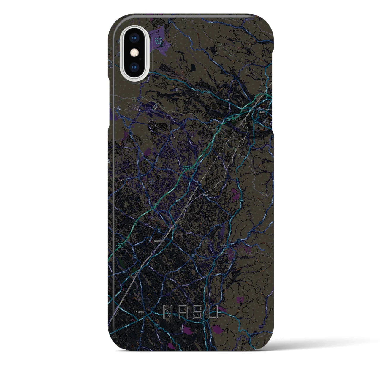 【那須(栃木県)】地図柄iPhoneケース(バックカバータイプ)