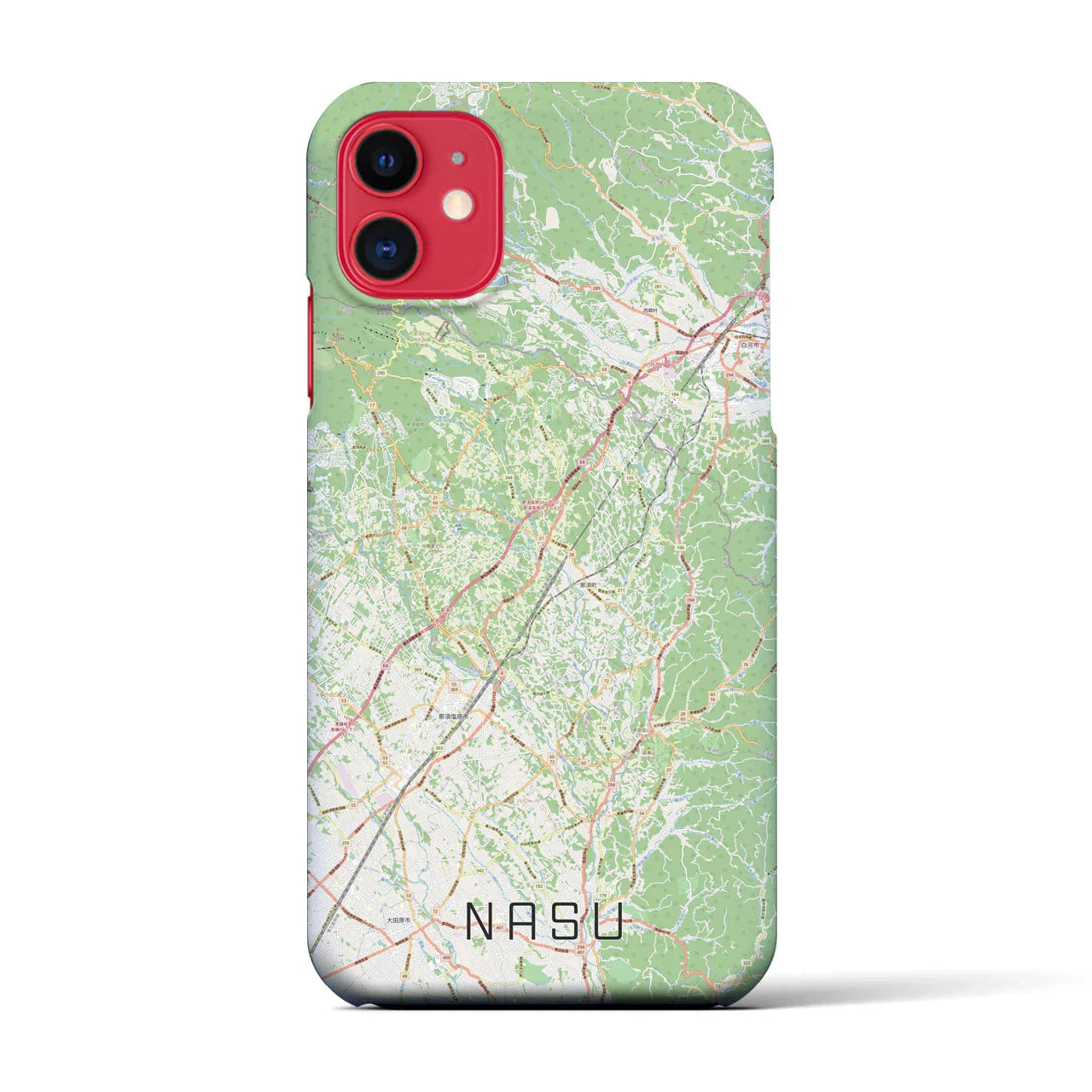 【那須(栃木県)】地図柄iPhoneケース(バックカバータイプ)