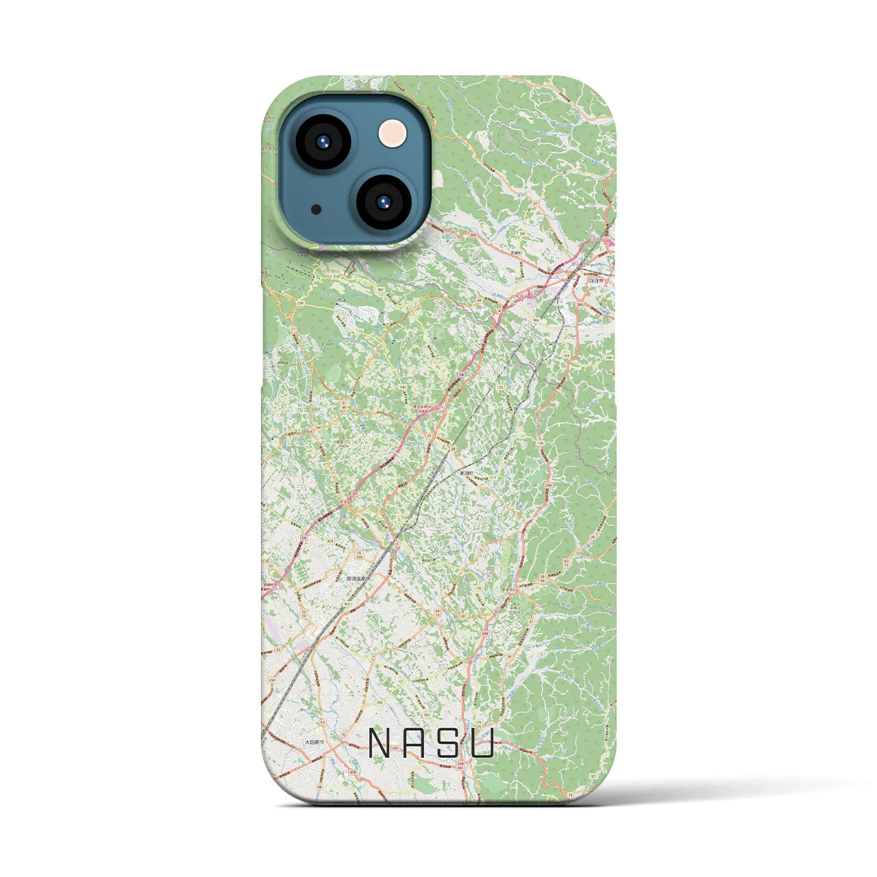 【那須(栃木県)】地図柄iPhoneケース(バックカバータイプ)