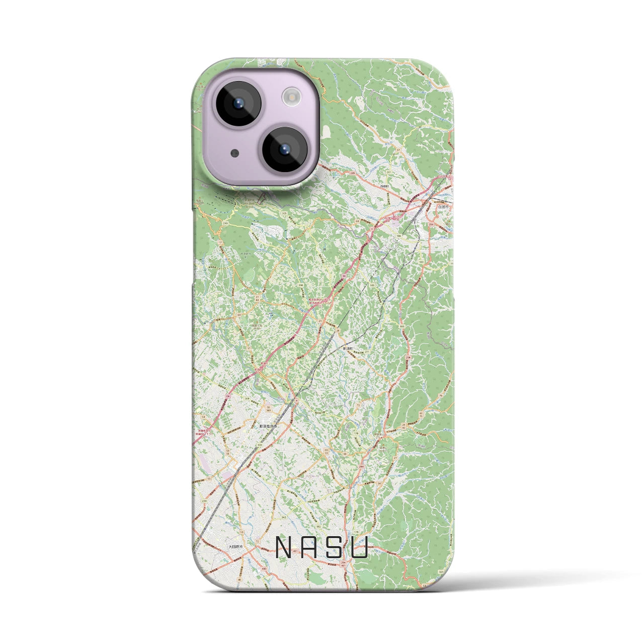 【那須(栃木県)】地図柄iPhoneケース(バックカバータイプ)