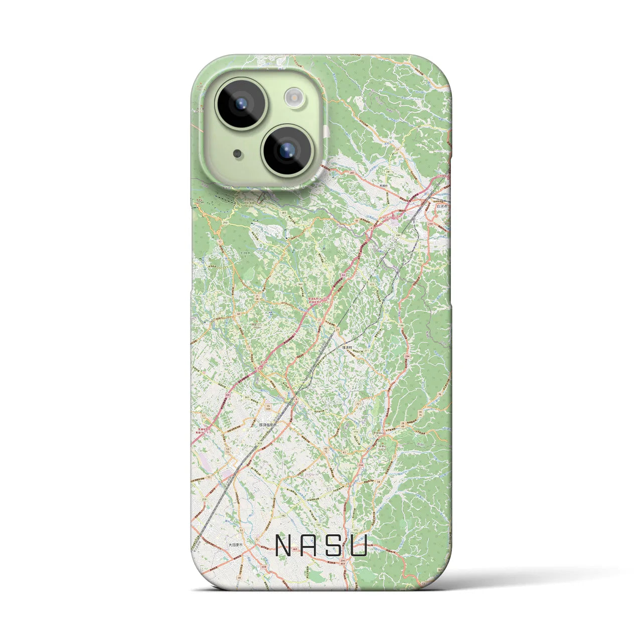 【那須(栃木県)】地図柄iPhoneケース(バックカバータイプ)