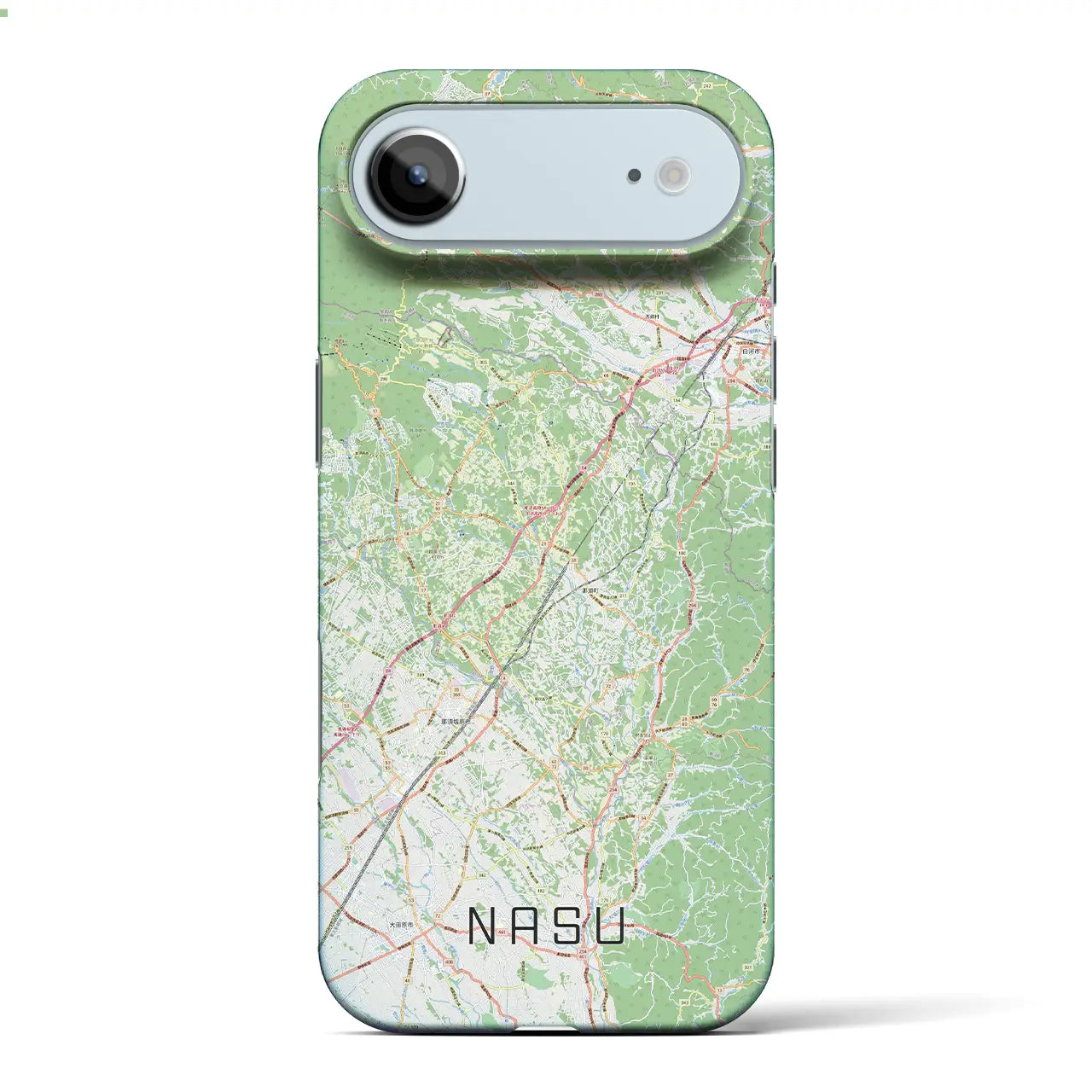 【那須(栃木県)】地図柄iPhoneケース(バックカバータイプ)ナチュラル・iPhone 17 Pro Max 用