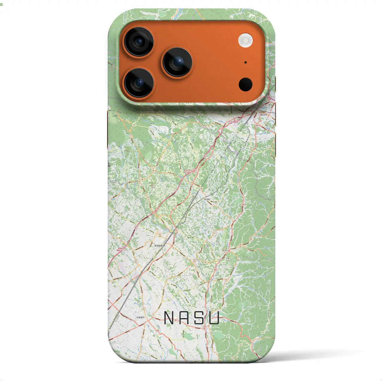 【那須(栃木県)】地図柄iPhoneケース(バックカバータイプ)
