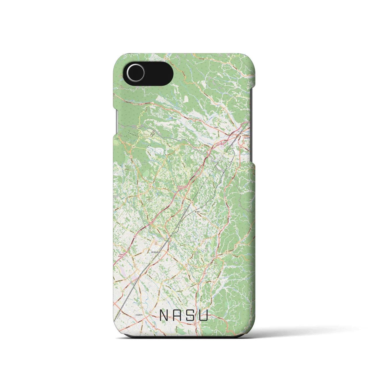 【那須(栃木県)】地図柄iPhoneケース(バックカバータイプ)